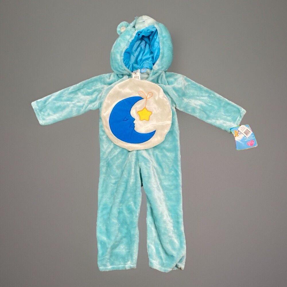 VTG Care Bears Moon Bedtime Bear Blue One Piece Costume Toddler Size 2T-4T